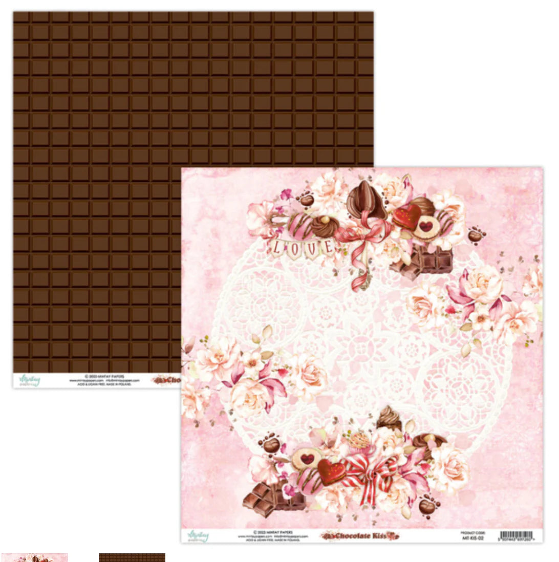 Mintay Paper-Chocolate Kisses 12x12 Paper Pack