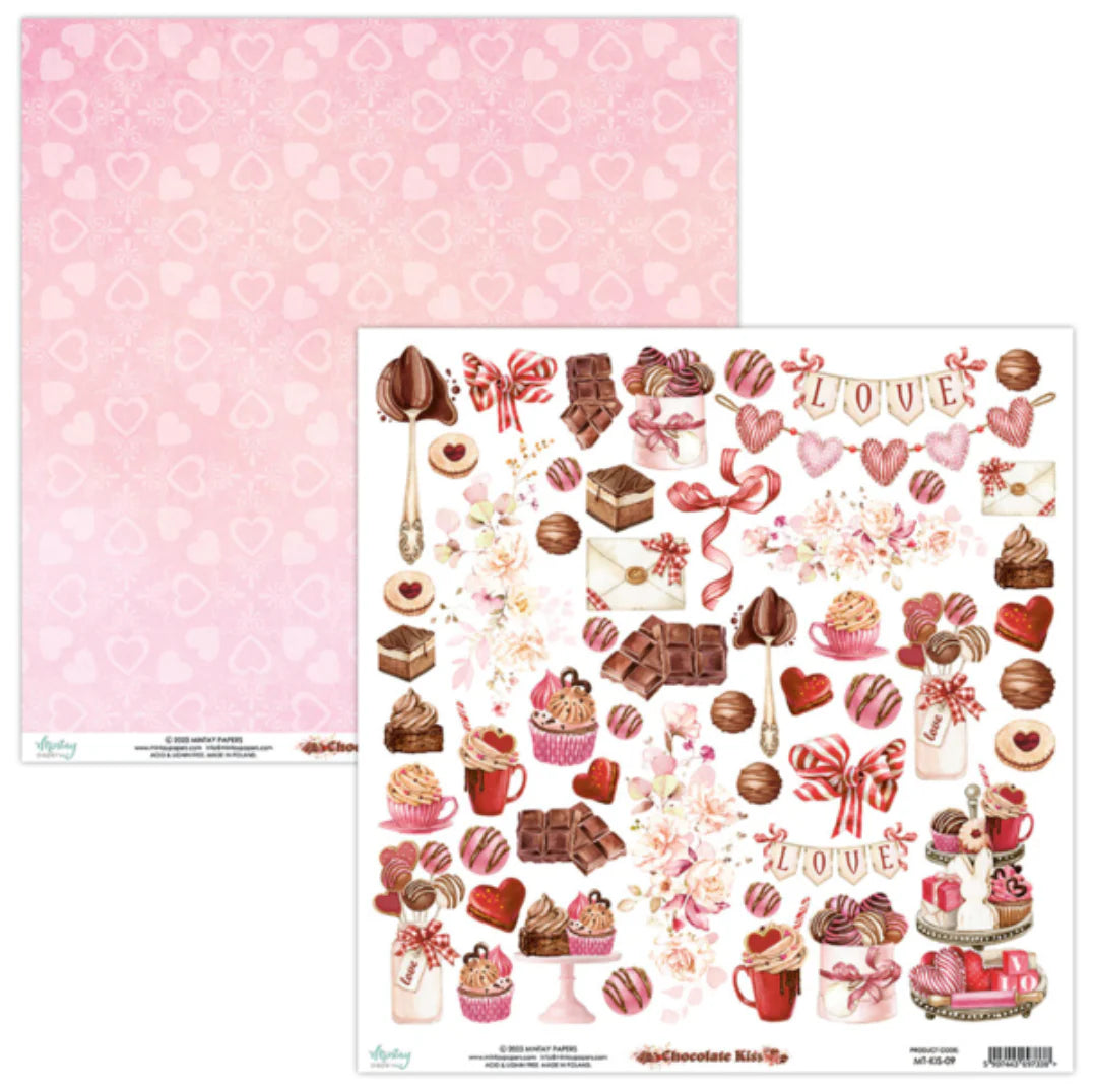 Mintay Paper-Chocolate Kisses 12x12 Paper Pack