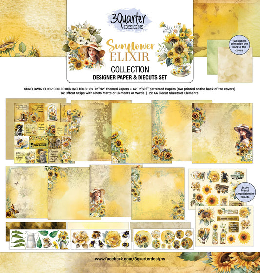 3 Quarter Designs- Sunflower Elixir 12x12 Collection