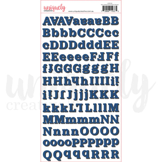 Uniquely Creative - Dimensional Alpha Stickers - Navy