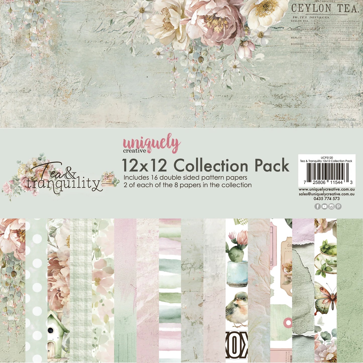 Uniquely Creative - Tea & Tranquility 12x12 Collection Pack