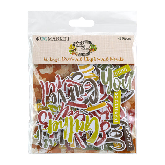 49 & Market Vintage Orchard Chipboard Words