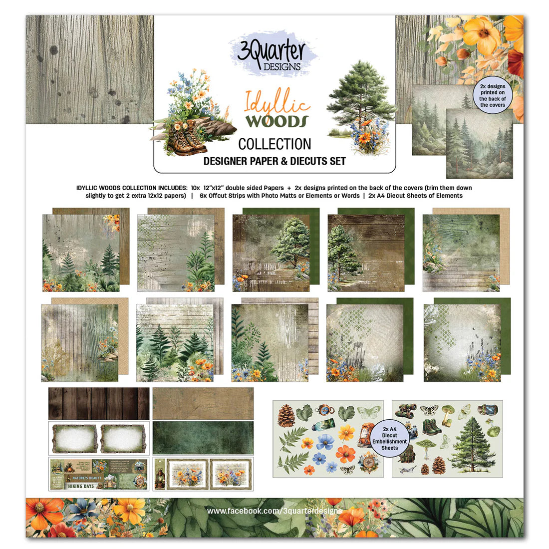 3 Quarter Designs- Idyllic Woods Scrapbook Collection