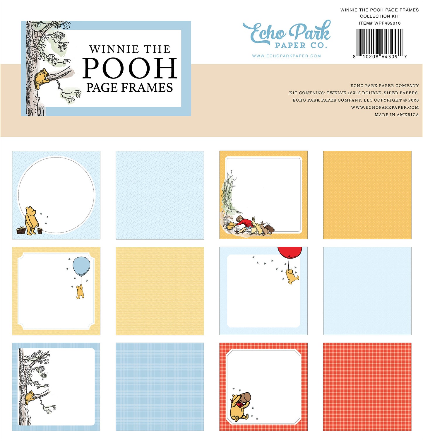 Echo Park - Winnie The Pooh Page Frames