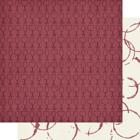 SSC - Red Wine 12x12 Double-Sided Paper