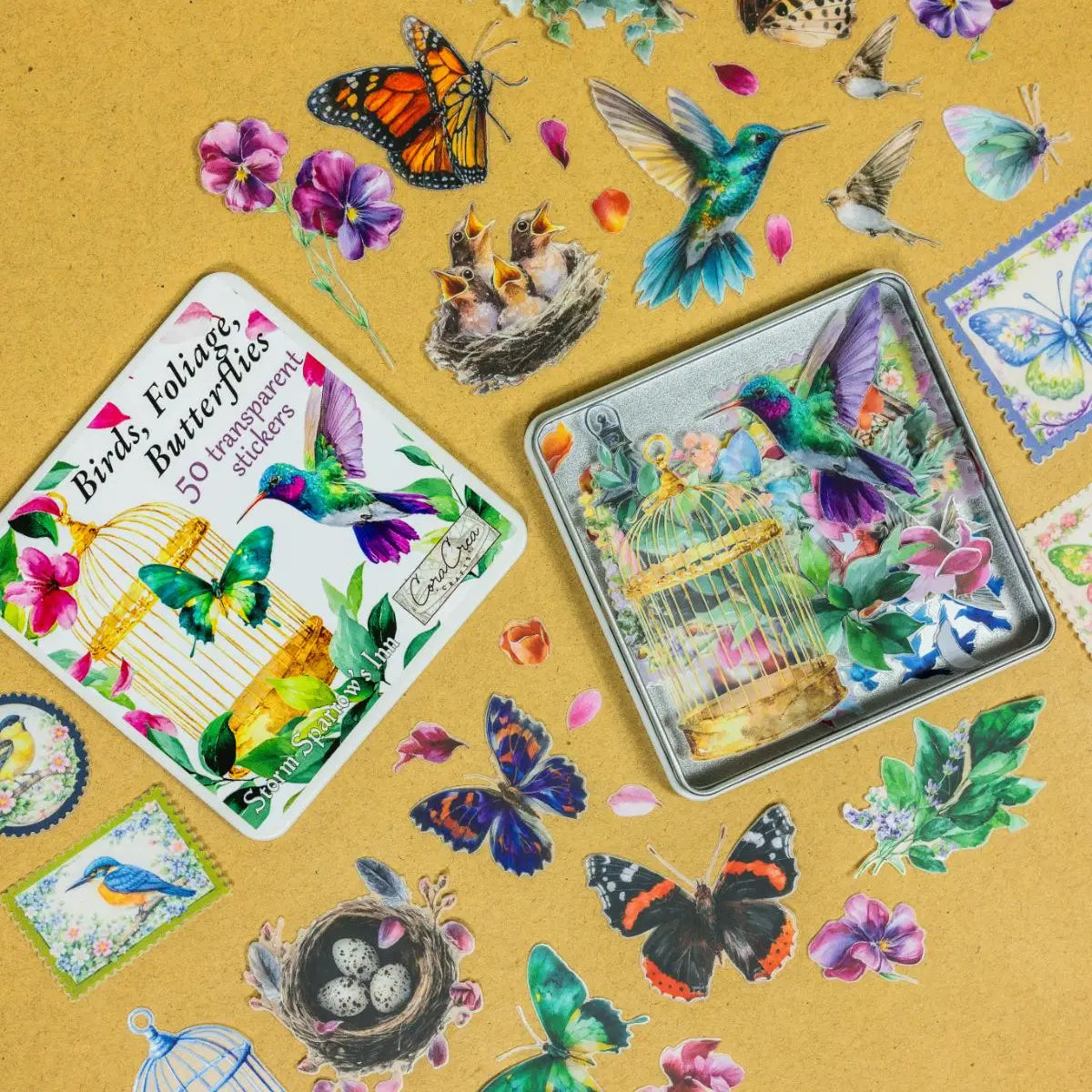 Cora Crea Crafts - Birds, Foliage, Butterflies Stickers