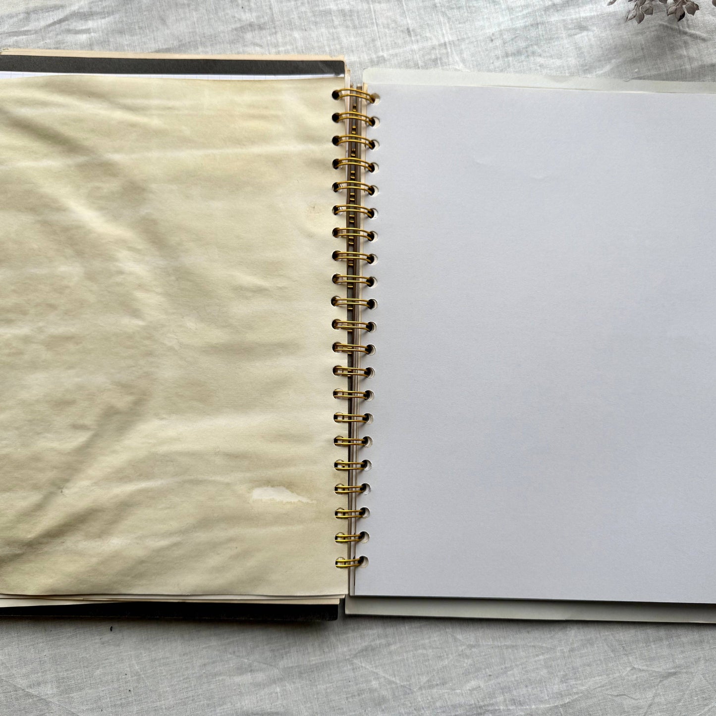 Hose of Books - Vintage Mixed Media Journal- 9x12 inches: Spiral Bound