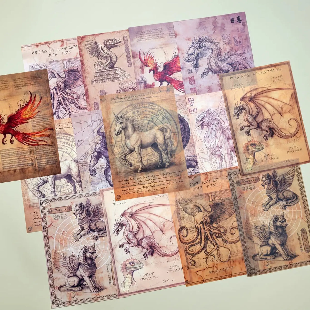 CoraCrea Crafts - Bestiary Paper & Sticker Set