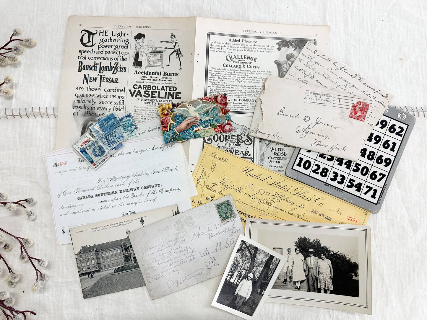 House of Books - Art Kit- Vintage Ephemera for Junk Journaling