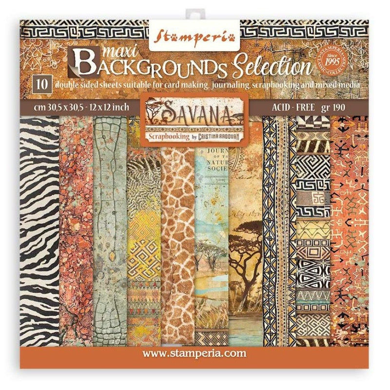 Stamperia - Savana - Maxi Backgrounds Selection