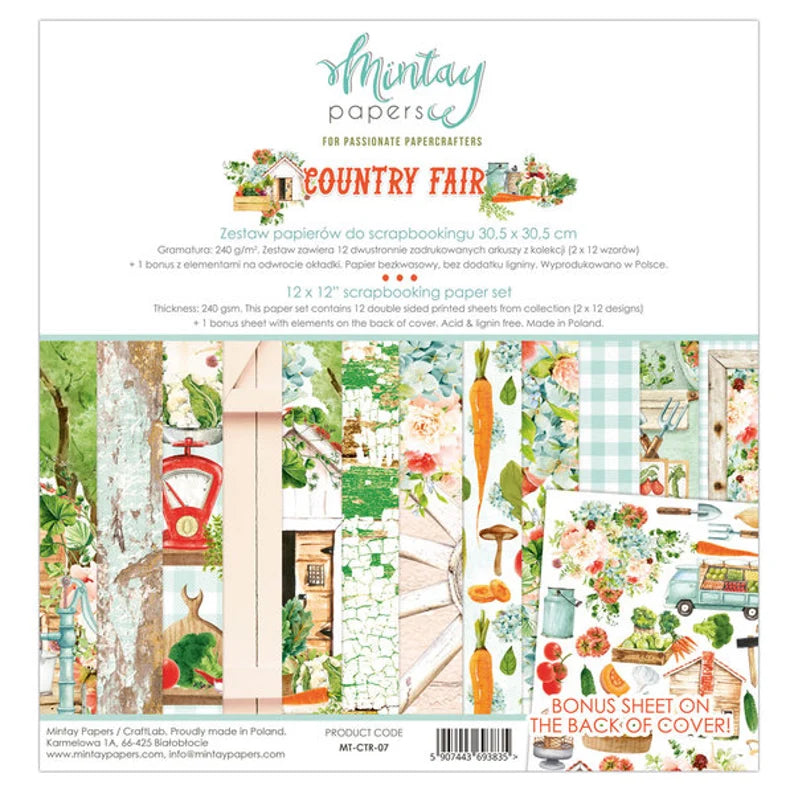 Mintay Paper- Country Fair 12x12 Paper Set