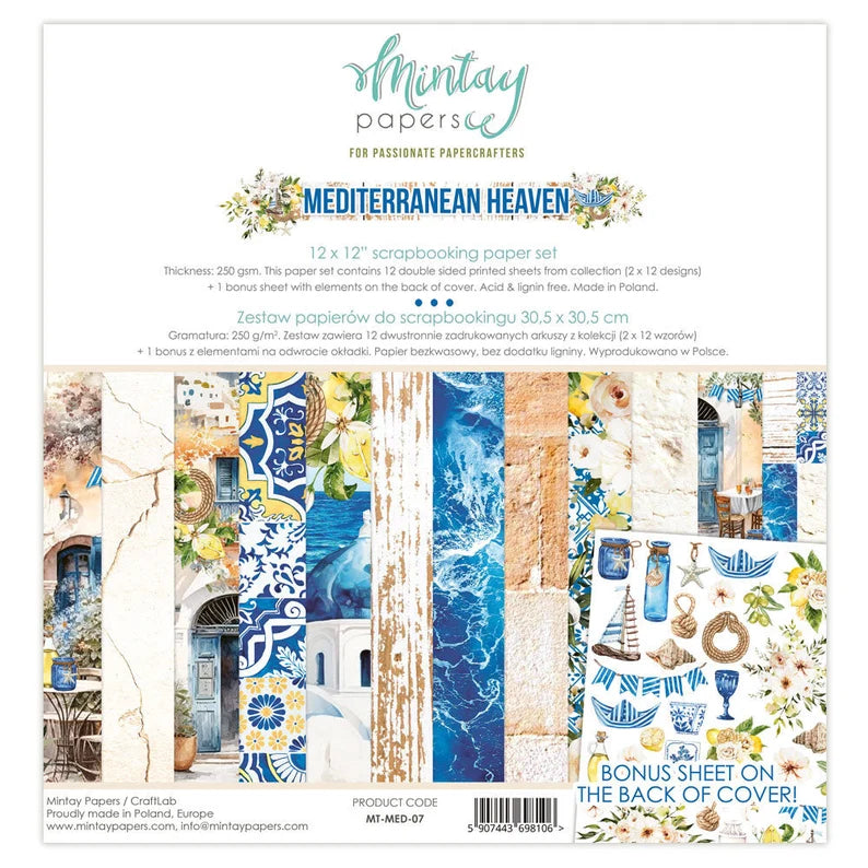 Mintay Papers- Mediterranean Heaven 12x12 Paper Set