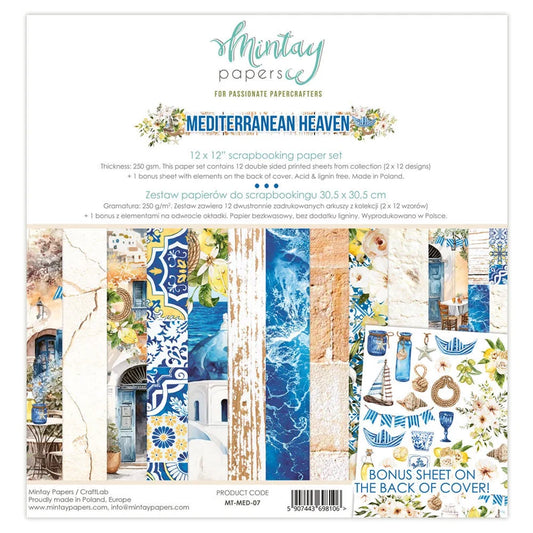 Mintay Papers- Mediterranean Heaven 12x12 Paper Set