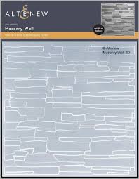 Altenew- Masonry Wall 3D Embossing Folder