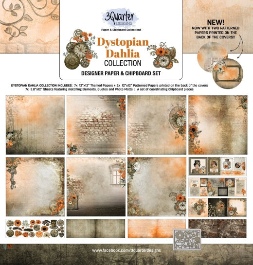 3Quarter Designs- Dystopian Dahlia Scrapbook Collection