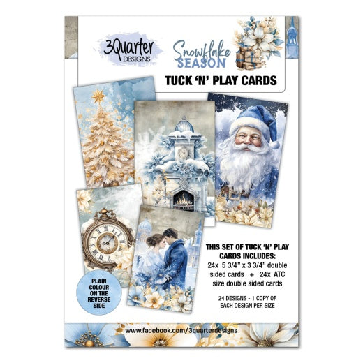 3Quarter Design- Snowflake Season Tuck and Play Cards