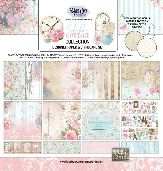 3Quarter Designs- Shabby Cottage Scrapbooking Collection