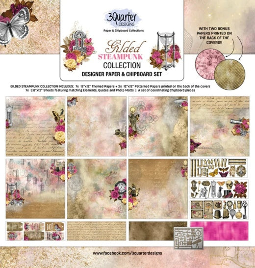 3Quarter Designs- Gilded Steampunk Scrapbook Collection