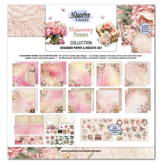 3Quarter Design- Blossoming Peonies 12x12 Collection