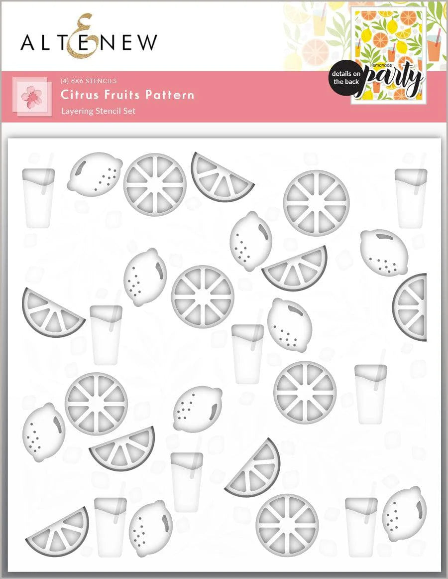 Altenew-Citrus Fruits Pattern Layering Stencil Set (4 in 1)