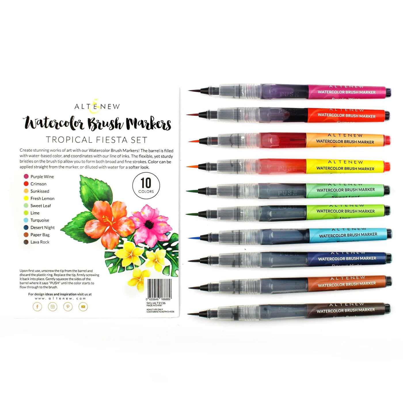 Altenew- Tropical Fiesta Watercolor Brush Markers