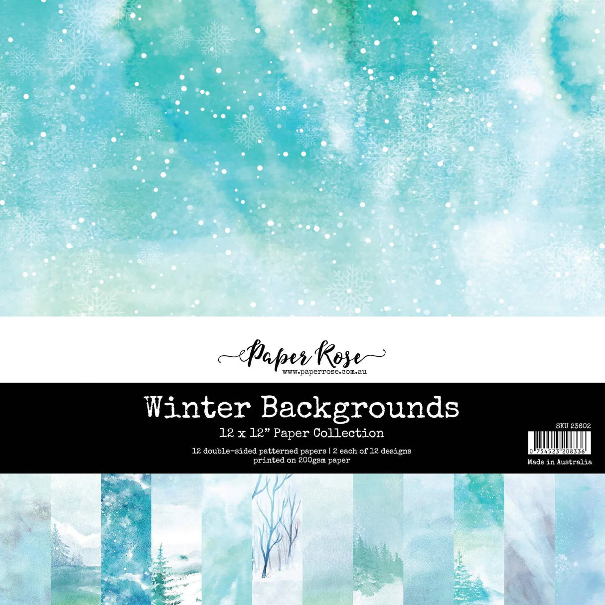 Paper Rose Studio - Winter Backgrounds 12x12 Paper Collection